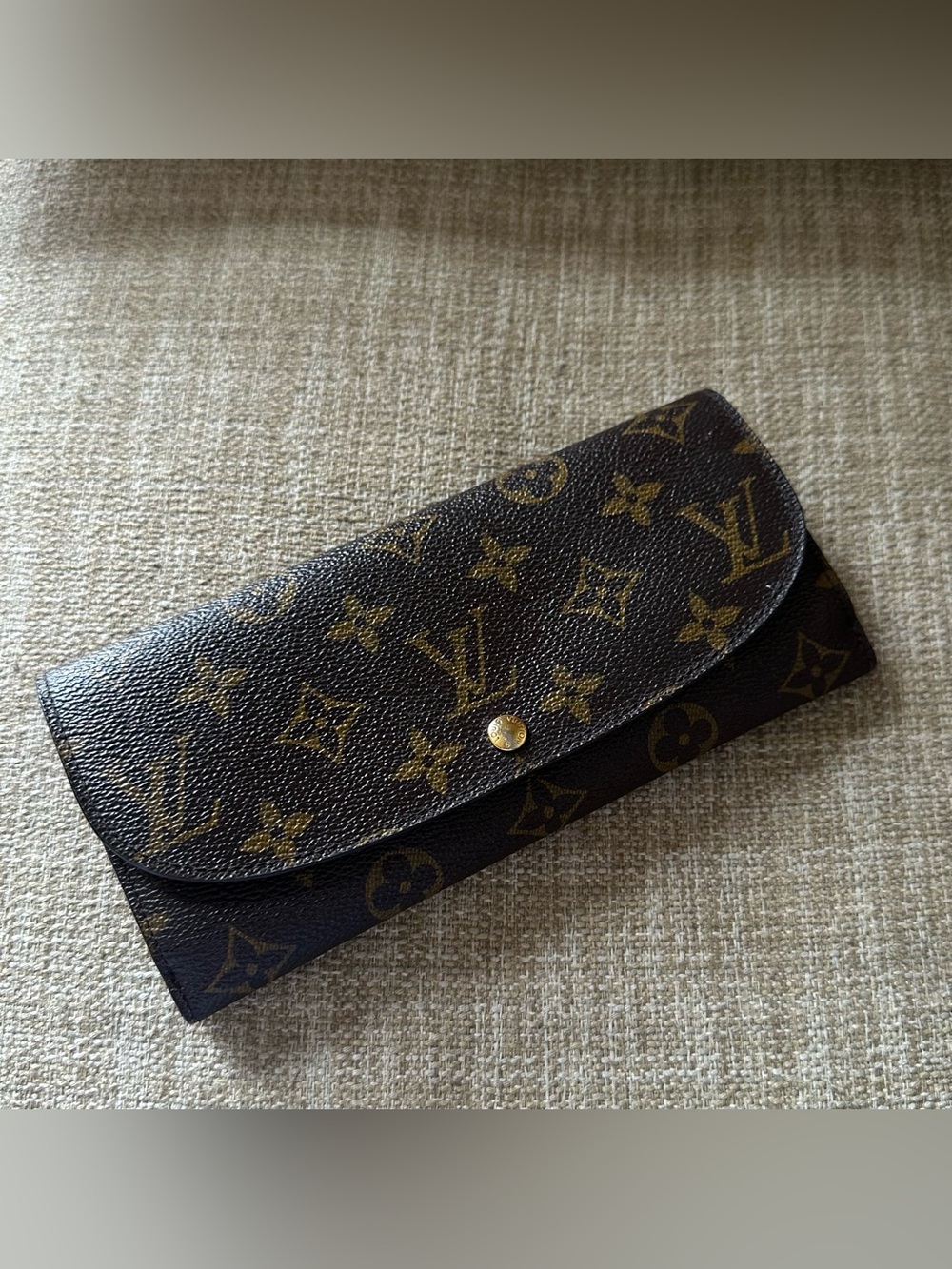 Louis Vuitton Monogram with Brown Lining Louise Long Wallet